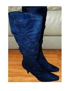 Navy Blue Apostrophe Logo - NEW Navy APOSTROPHE BOULEVARD Stretch Fashion Boots Sz 6 1/2M ...