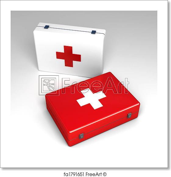 3D First Aid Logo - Free art print of 3d First aid kit isolated on white. 3d First aid ...