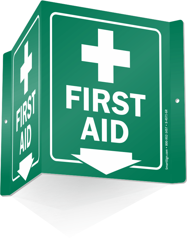 3D First Aid Logo - Projecting First Aid Signs - MySafetySign.com