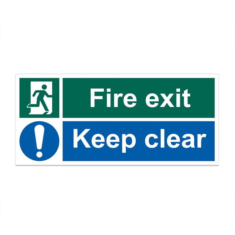 300 S Logo - Safety Sign - Fire Exit Keep Clear 150 x 300 S/A - Acopia