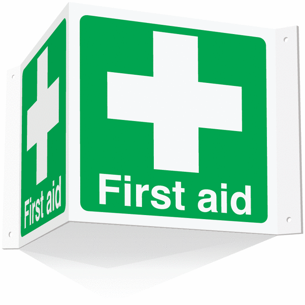 3D First Aid Logo - First Aid Projecting '3D' Sign | Seton UK