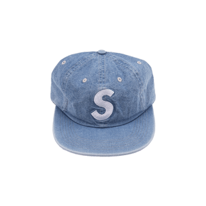300 S Logo - Supreme Blue Washed Chambray S Logo Cap – On The Arm