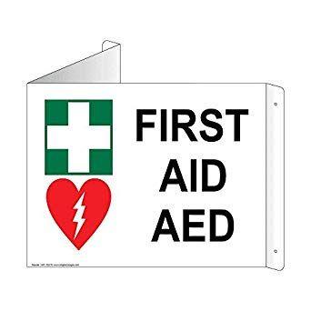 3D First Aid Logo - ComplianceSigns Reflective Aluminum First Aid 3D Projection Sign, 13 ...