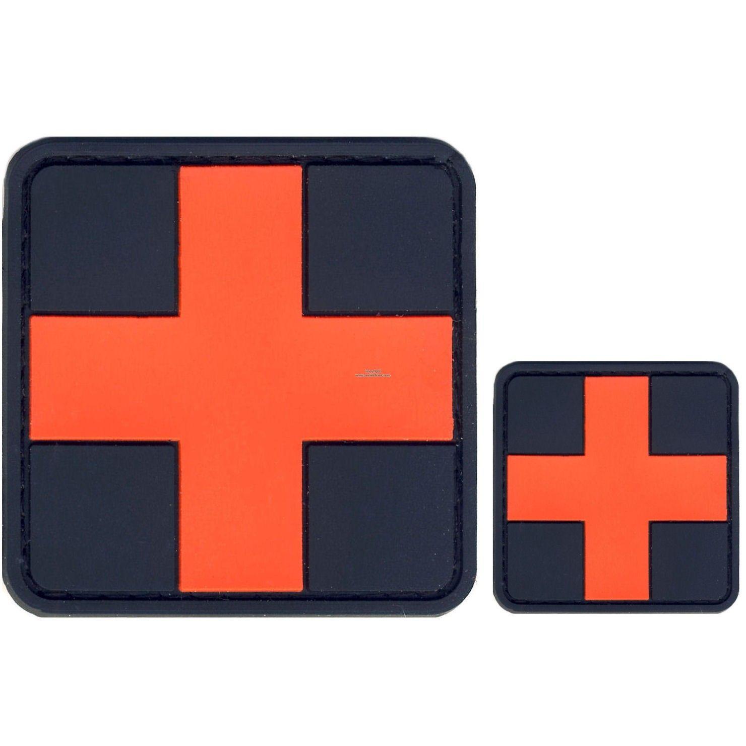 3D First Aid Logo - 3D First Aider Patch | Black and Red | Cadet Direct