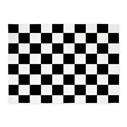 Black and White Checkerboard Logo - Amazon.com: CafePress Black And White Checkerboard Decorative Area ...