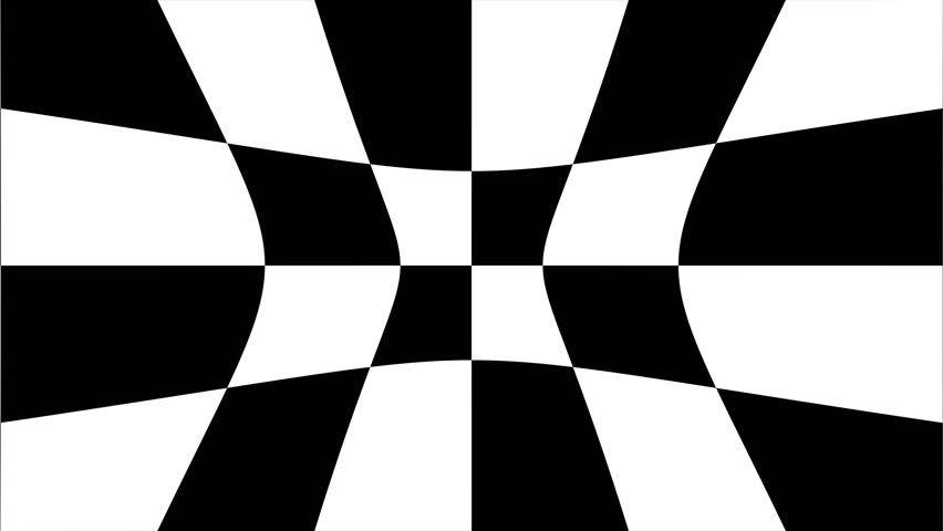Black and White Checkerboard Logo - Abstract Checkerboard Geometric Warped Motion Stock Footage Video ...