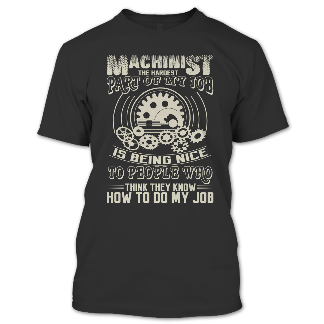 Machinist Logo - Machinist Is Being Nice T Shirt, Machinist Shirt, Funny Gift