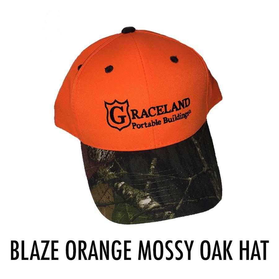 Mossy Oak Orange Logo - Blaze Orange and Mossy Oak Camouflage Graceland logo hat with an