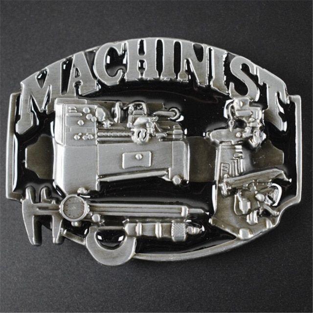 Machinist Logo - Belt Buckle Metal 82MM MACHINIST Work Tool Logo Diy Mens Clothes ...
