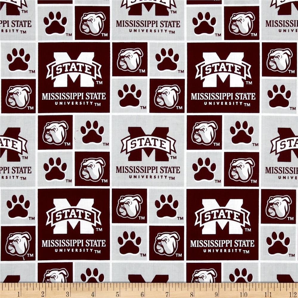 University of Mississippi State Logo - Collegiate Mississippi State Logo Squares Foust Textiles