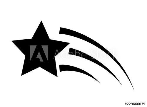 Flat Star Logo - shooting star icon on white background. flat style. shooting star ...