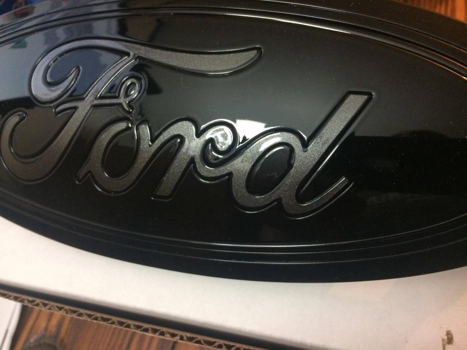 Custom Ford Oval Logo - Ford F-250 emblemfits 2017 custom black & magnetic gray | Etsy