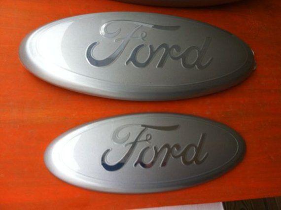 Custom Ford Oval Logo - Custom Ford Emblem,Silver & Chrome Logo, 2004-2014 models,F-150 edge ...