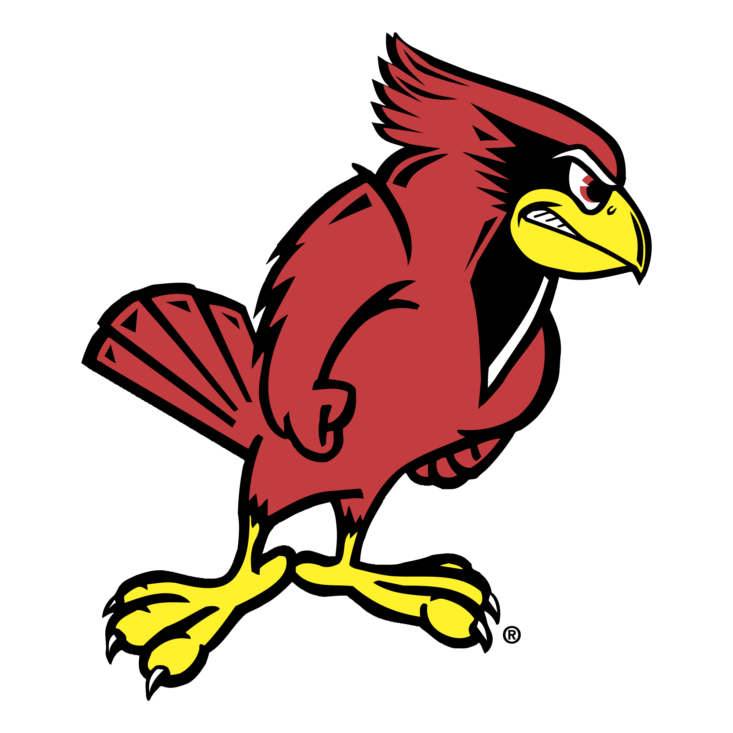 Red Bird Logo - Illinois State Redbird Logo SVG Vector & PNG Transparent