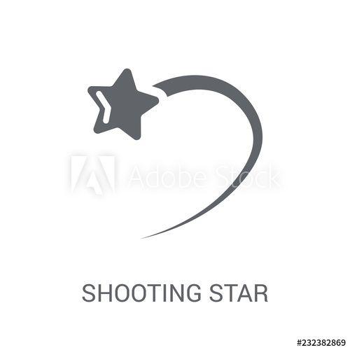 Shooting Star Logo - Shooting star icon. Trendy Shooting star logo concept on white
