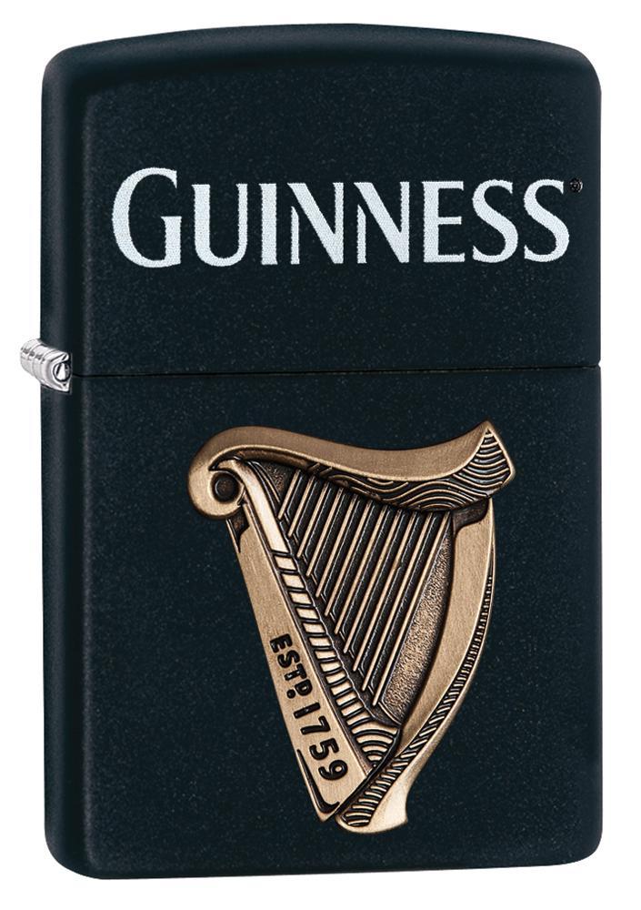 Black Guinness Harp Logo - Guinness Harp Windproof Lighter | Zippo.com