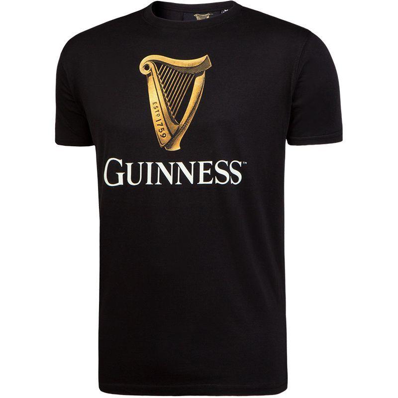 Black Guinness Harp Logo - Guinness (Harp) T Shirt (Black)