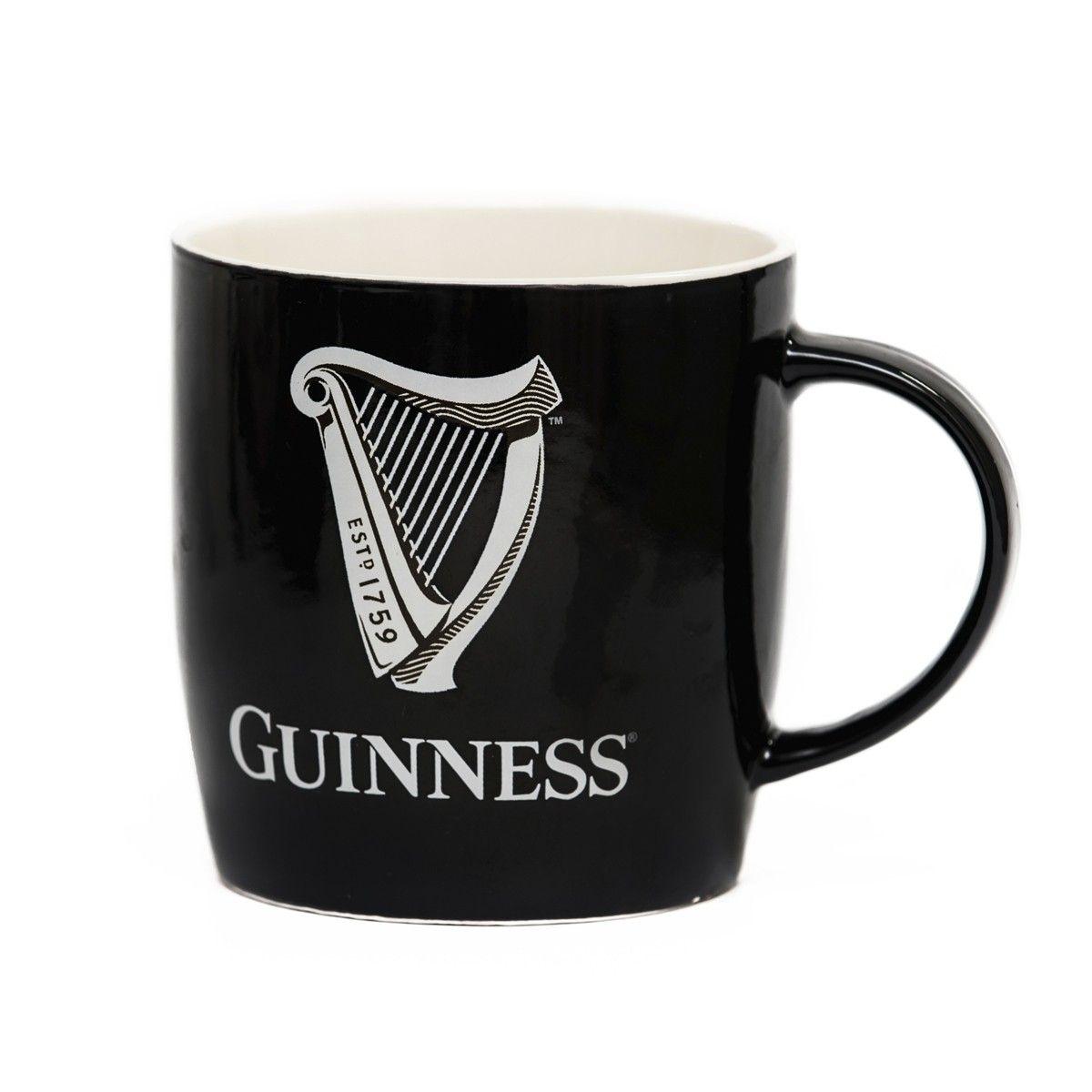 Black Guinness Harp Logo - Guinness Black Mug with Harp Logo Only