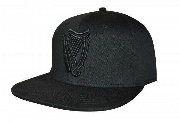 Black Guinness Harp Logo - Guinness Harp Logo Flat Brim Baseball Cap Gaelic Irish Ireland Black ...