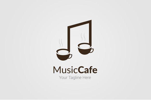 Coffee Word Logo - Music Cafe Logo Template @creativework247 | Logo Design - Logo ...