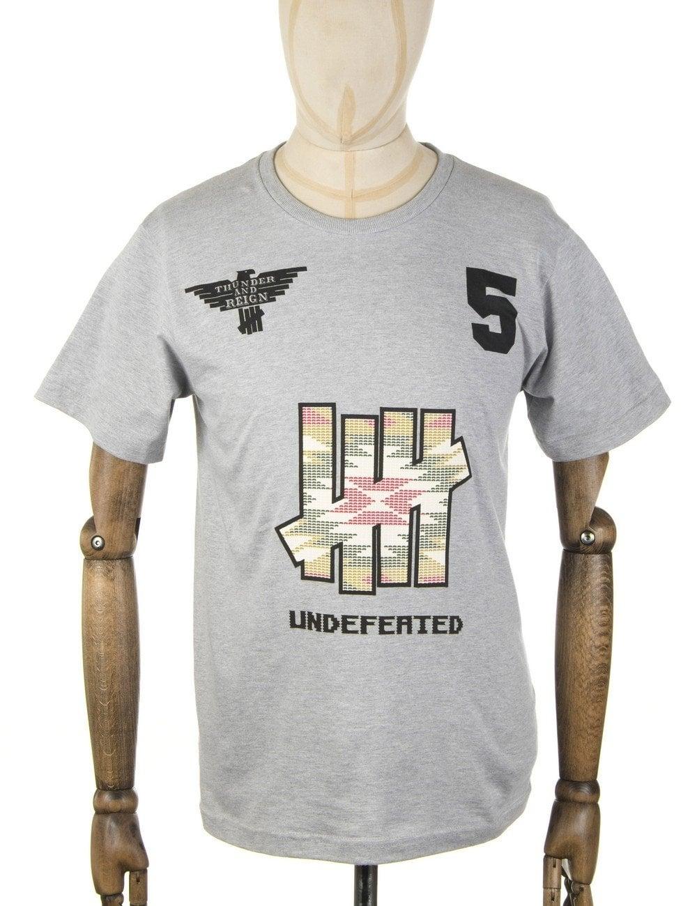 Undefeated Clothing Logo - Undefeated Plains T Shirt Grey From Fat Buddha
