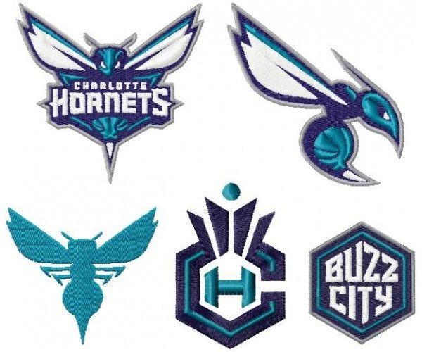 Hornets Logo - Charlotte Hornets logo machine embroidery design for instant download
