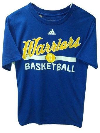 Warriors Basketball Logo - Golden State Warriors Basketball NBA Adidas Blue Wax Seal Logo T Shirt M