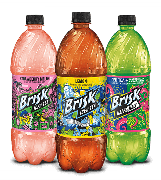 Brisk Tea Logo - Bold and unique bottled iced teas and juice drinks