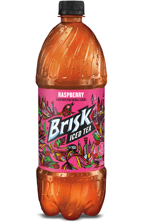 Brisk Tea Logo - Raspberry Flavored Bottled Iced Tea - Brisk