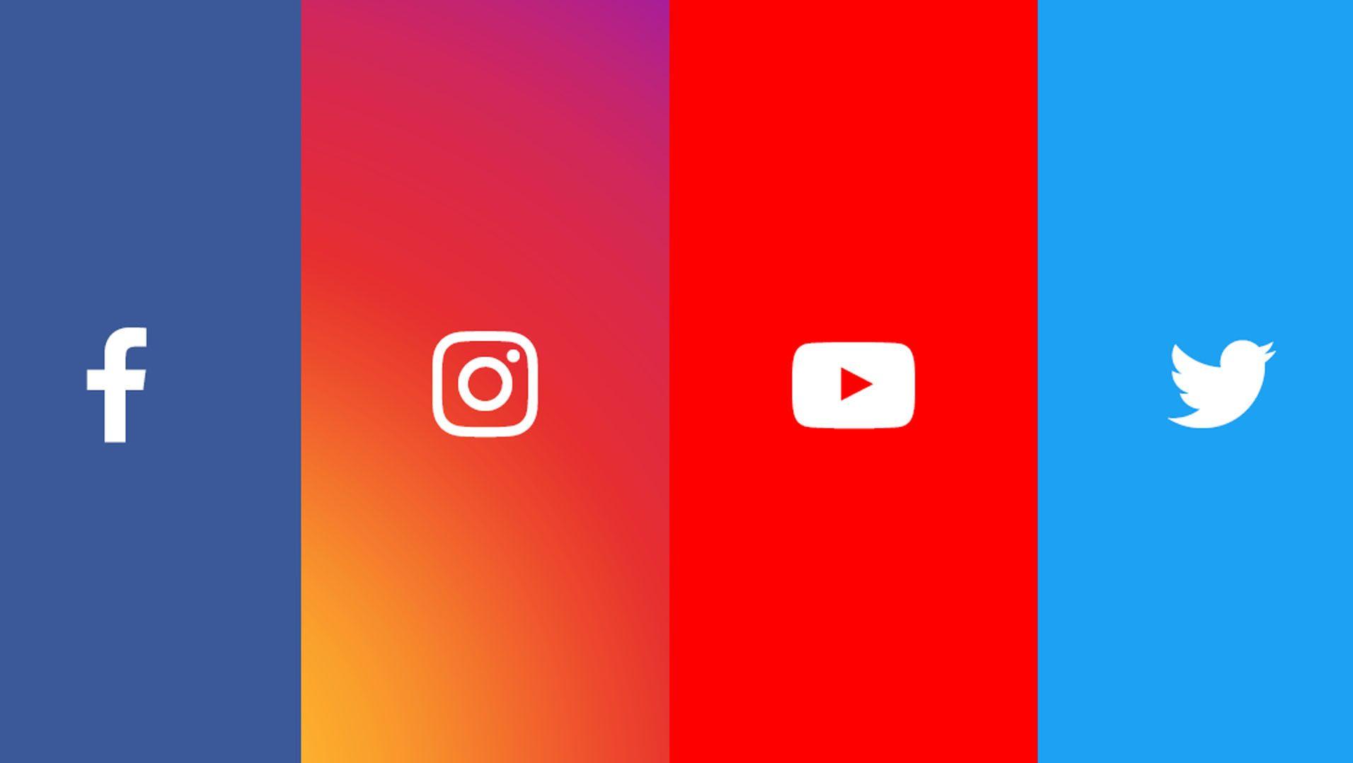 YouTube and Instagram Logo - Arrows, lines and symbols for Instagram, Facebook, Youtube and ...
