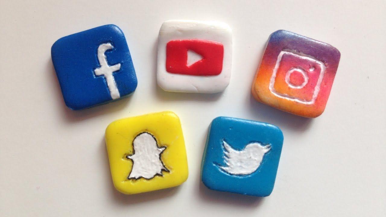 Facebook YouTube Instagram Logo - Tuto fimo logos facebook twitter snapchat instagram youtube