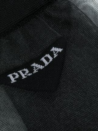 Sheer Logo - Prada Sheer Logo Socks