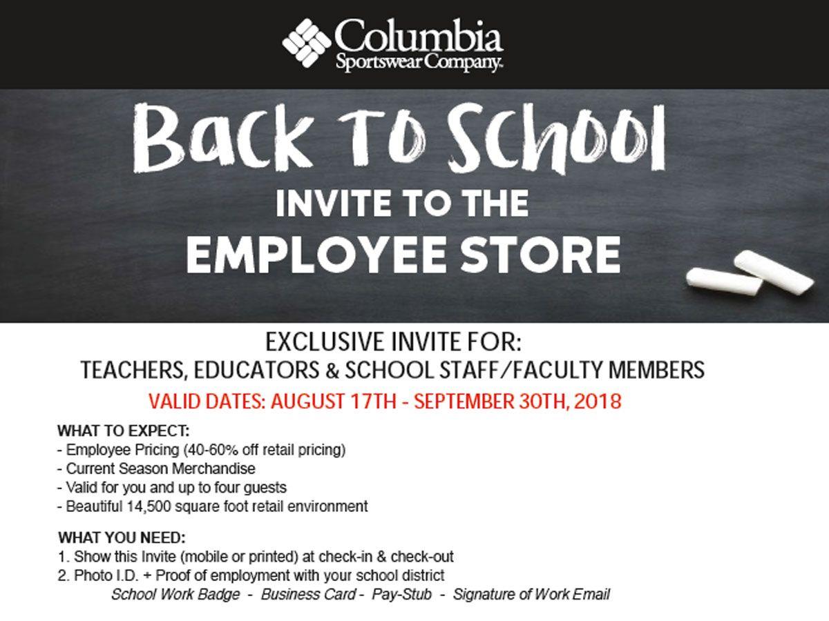 Square with Sportswear Company Logo - Back-to-School Offer to Access Columbia Sportswear Company Employee ...