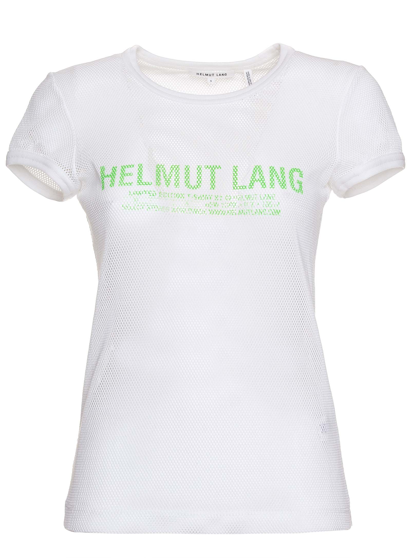 Sheer Logo - Helmut Lang Sheer Logo Baby Tee In White Clothing