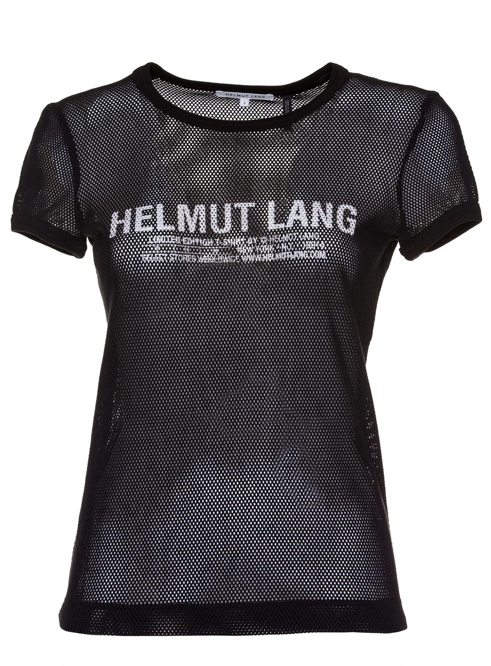 Sheer Logo - Helmut Lang Helmut Lang Sheer Logo Baby Tee In Black