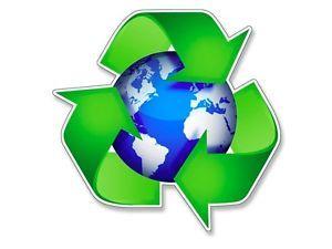 Clean Earth Logo - 4x4 inch Recycle Around the Earth Logo Sticker - decal recycling fun ...