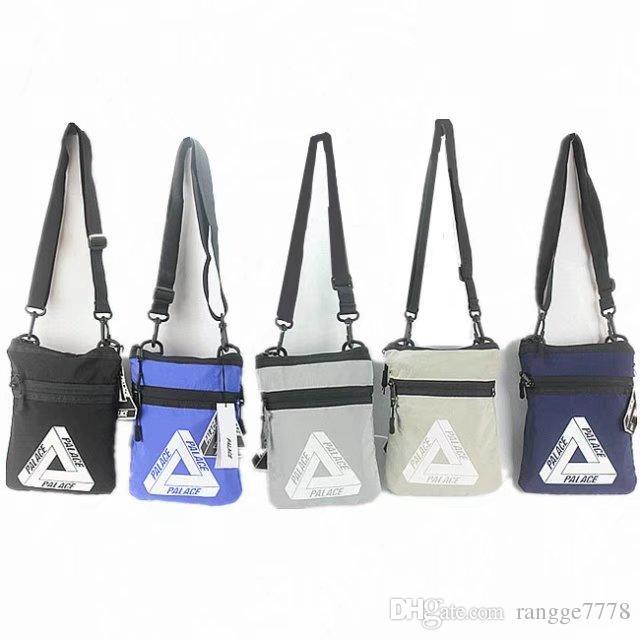 Palace Triangle Logo - 18ss New PALACE Triangle LOGO Printed Canvas Small Bag Men And Women