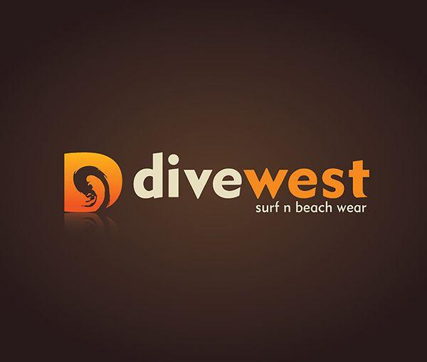 Surf Clothing Company Logo - Divewest - Surf Logo Design on Behance