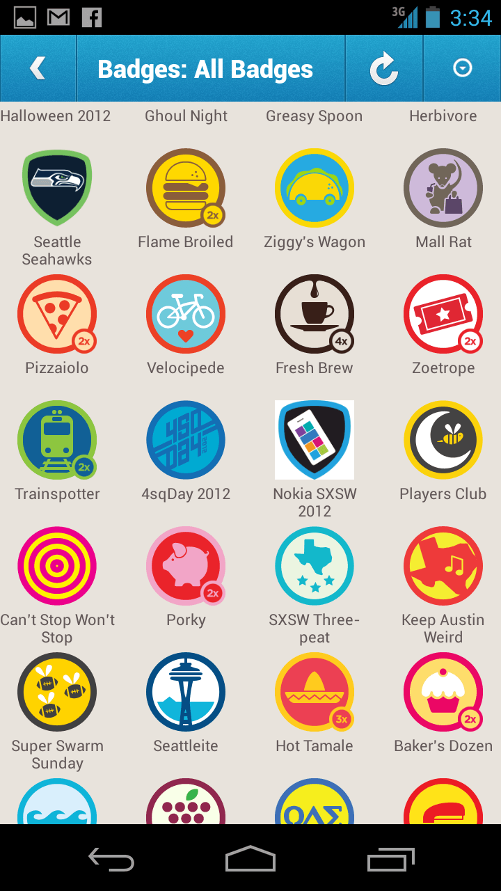Foursquare App Logo - display of foursquare badges #UI #Achievement | UI/UX: Achievements ...