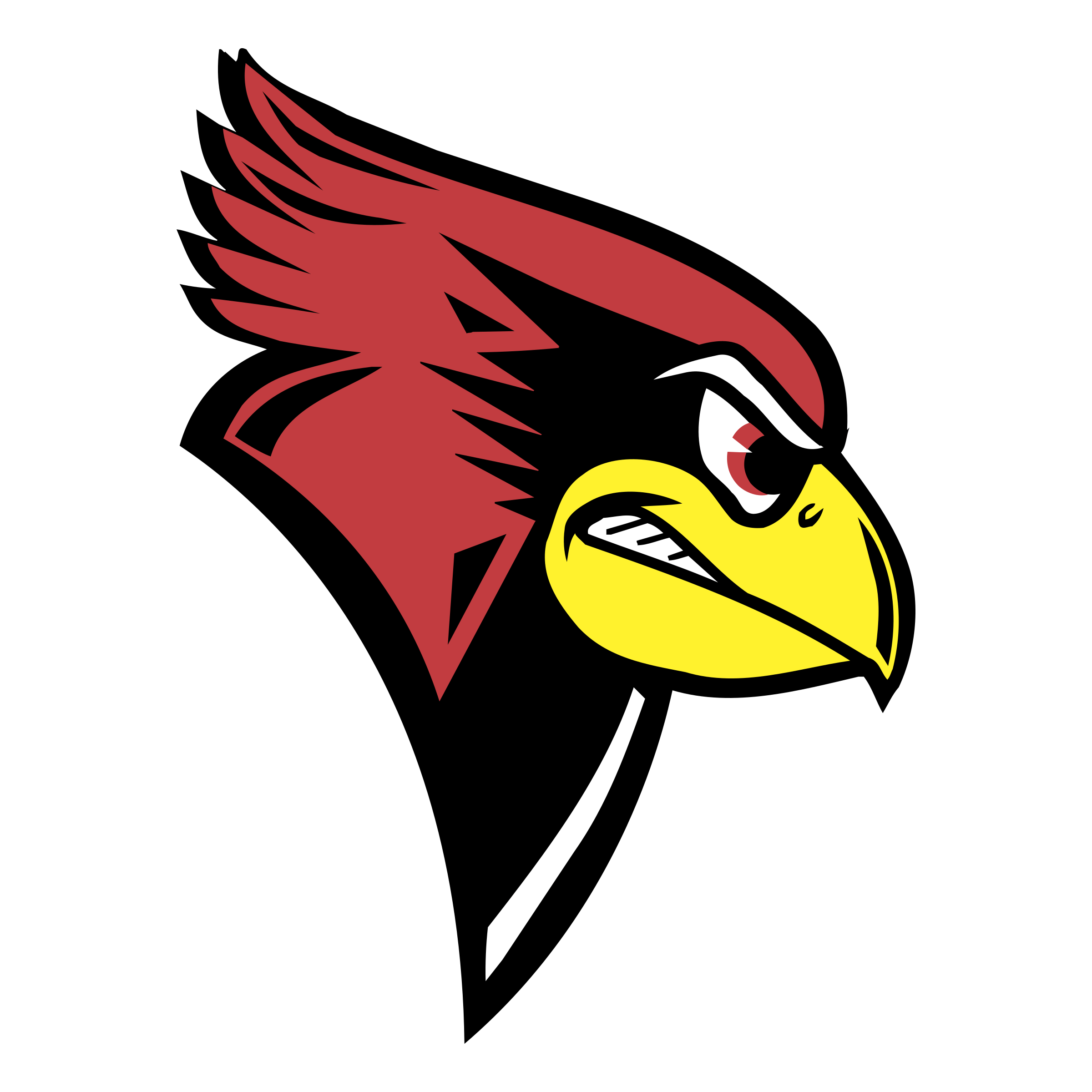 Red Bird Logo - Illinois State Redbird Logo PNG Transparent & SVG Vector - Freebie ...
