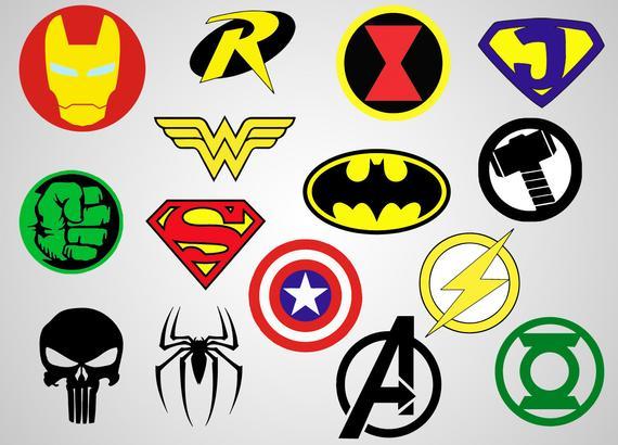 Printable Superhero Logo - Superheroes Logos Vinyl Decal SVG file Printable | Etsy
