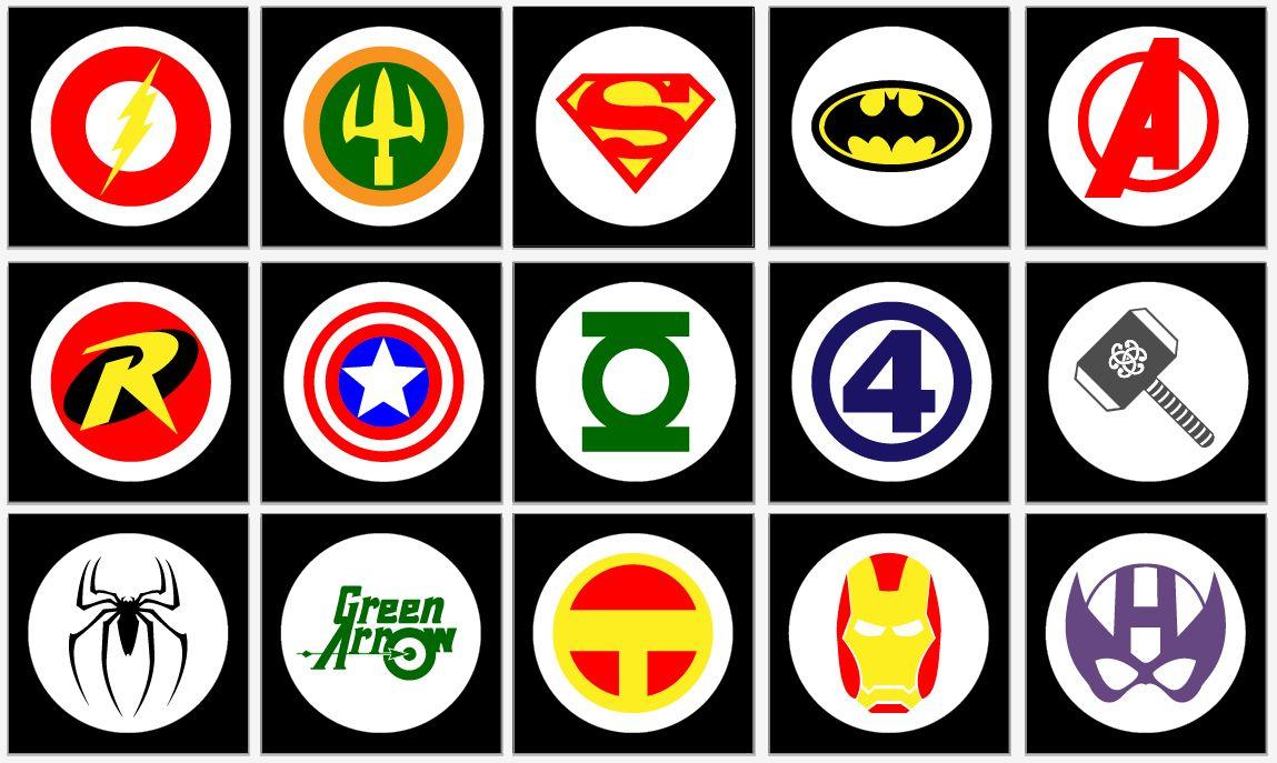 Printable Superhero Logo - Super Hero Wall Posters | BeccaBug.com