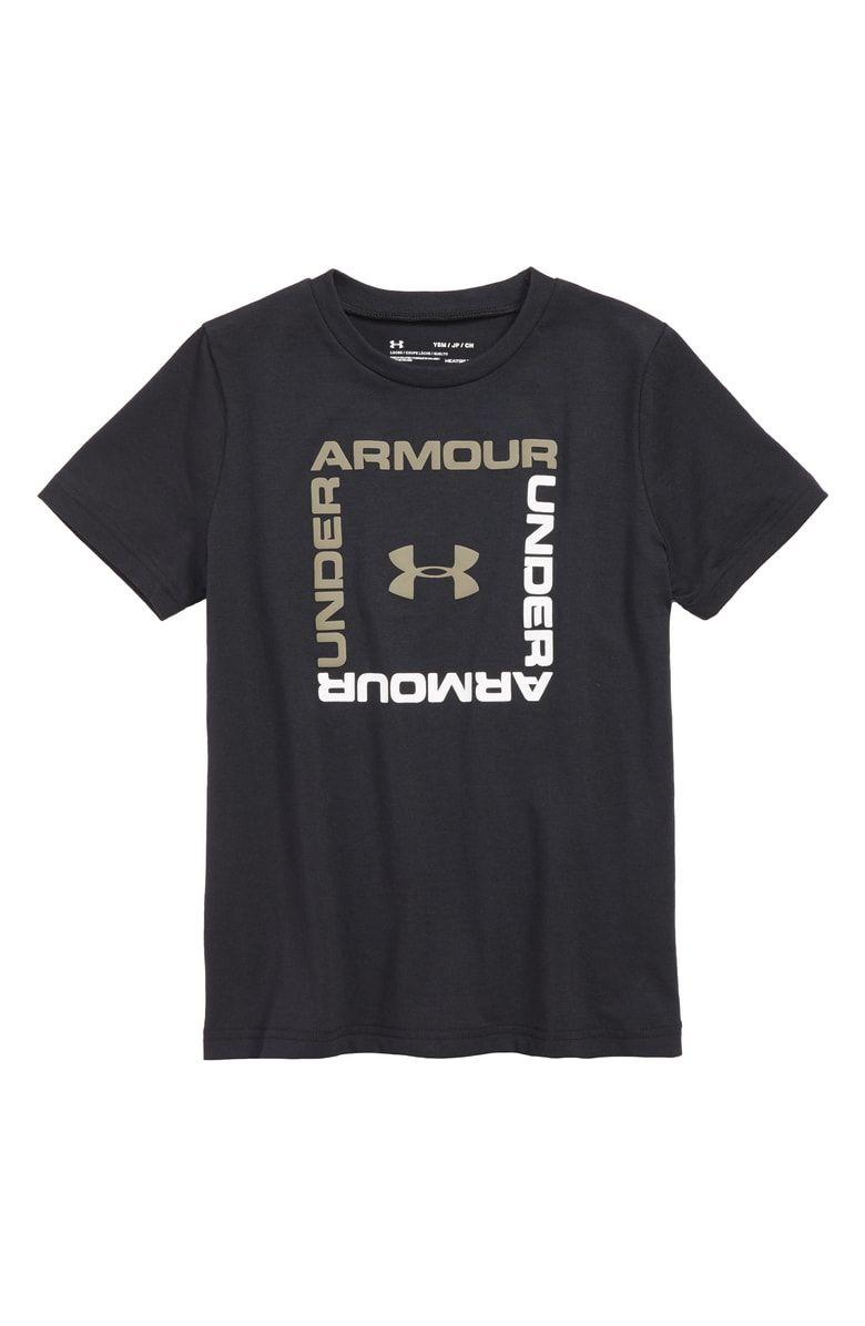 Brown and White Box Logo - Under Armour Box Logo T Shirt (Big Boys)