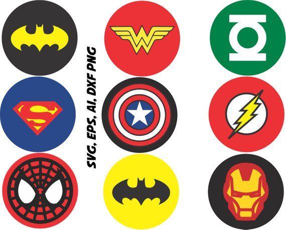 Download Printable Marvel Superheroes Logos Background