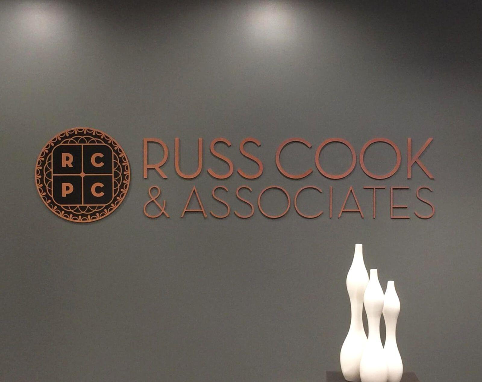 Copper and Gray Logo - Russ Cook and Associates Dimensional Copper Logo Sign – 12-Point ...