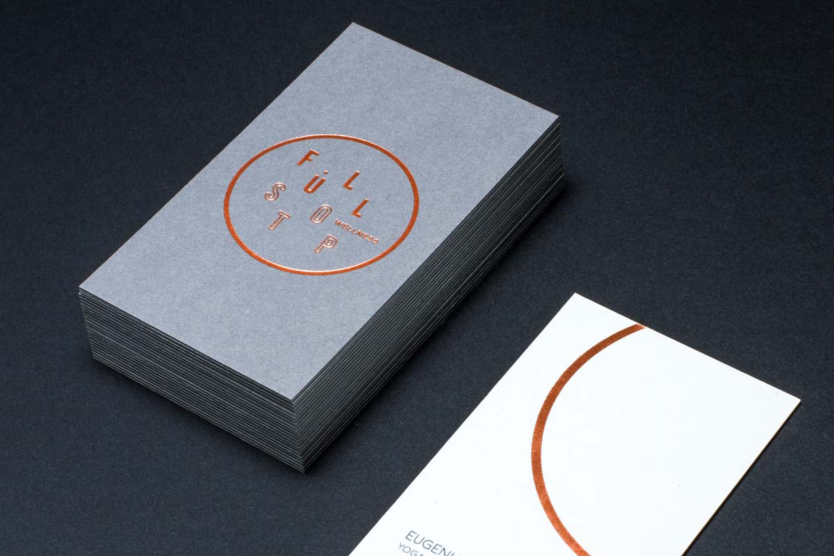Copper and Gray Logo - Premium Gray Business Cards. Print Card Online