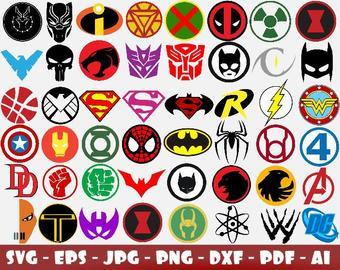 Printable Superhero Logo - Superhero party svg | Etsy