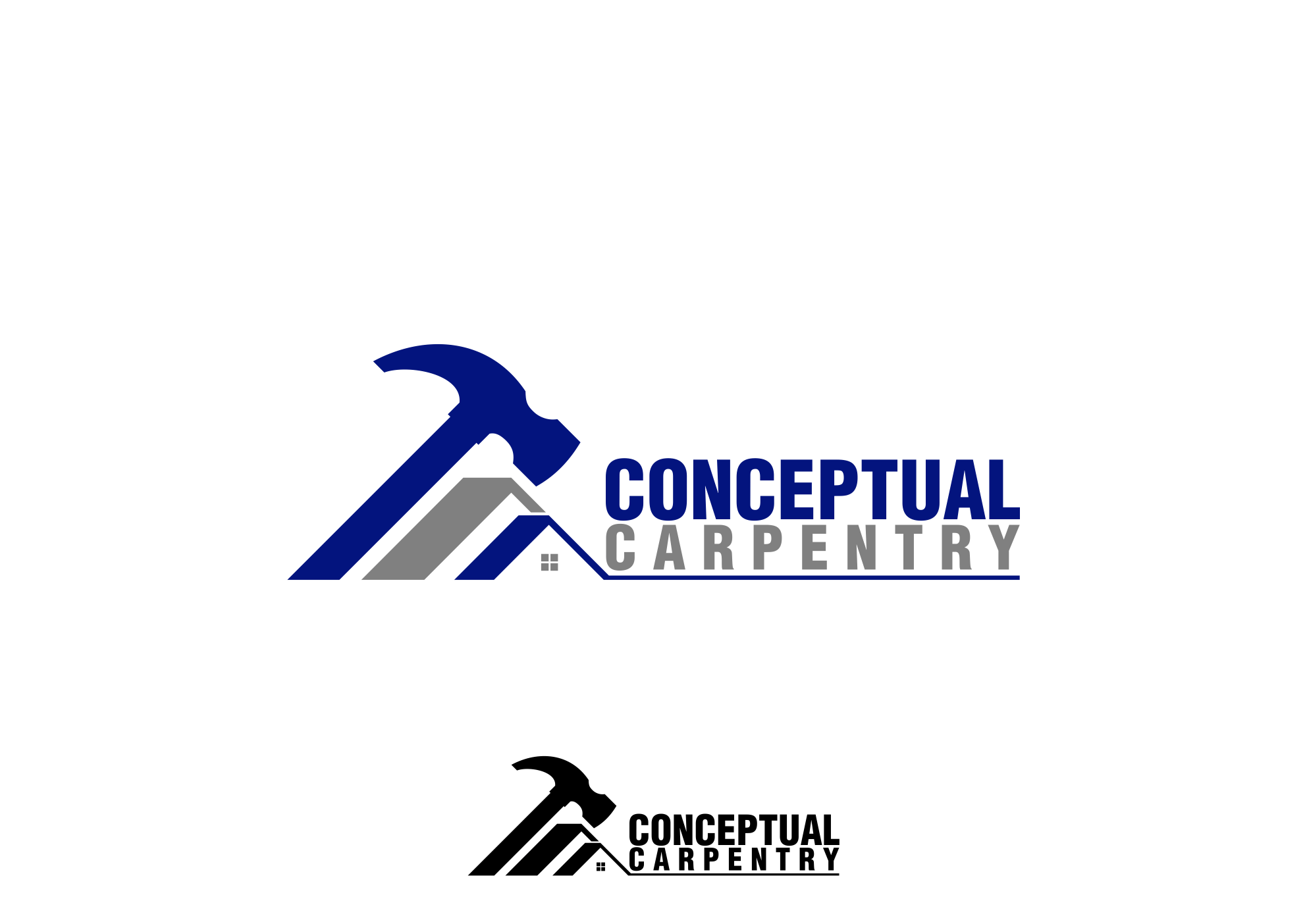 Carpentry Company Logo - Serious, Modern, Construction Company Logo Design for Conceptual
