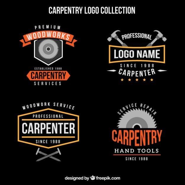 Carpentry Company Logo - Logo collection of vintage woodworking Vector | Free Download