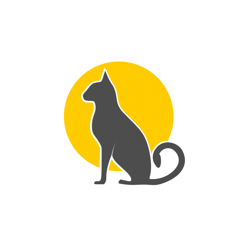 Yellow Cat Logo - bordir 2. Cat logo, Animal logo, Logos